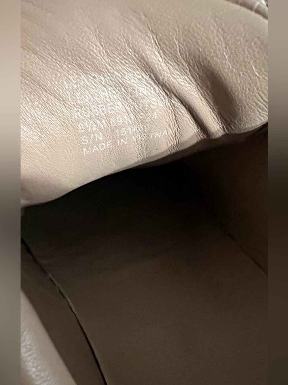 Tory Burch Taupe Leather T Monogram Sneakers - Picture 4 of 4